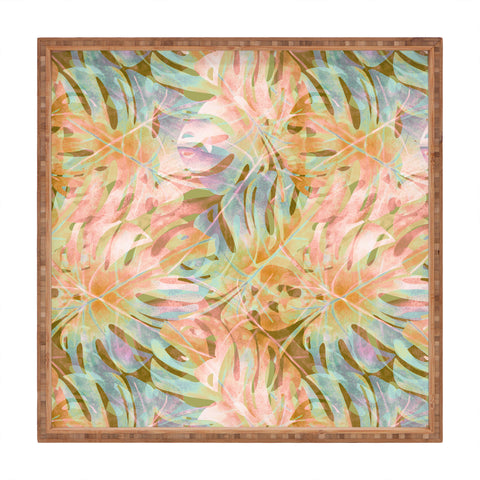 Marta Barragan Camarasa Colorful tropical summer Square Tray