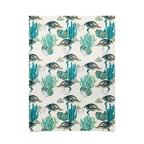 Marta Barragan Camarasa Crocodiles and cactus bloom Poster