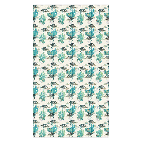 Marta Barragan Camarasa Crocodiles and cactus bloom Tablecloth