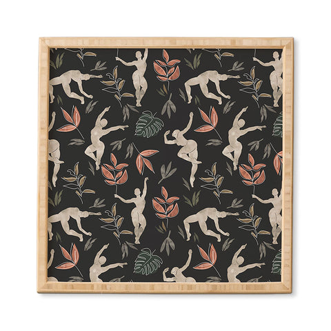 Marta Barragan Camarasa Dance woman simple dark nature Framed Wall Art
