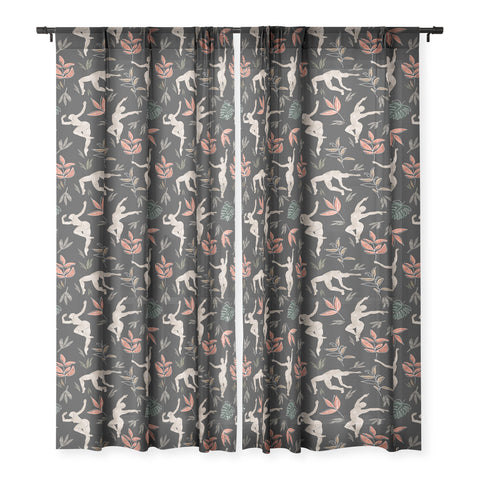 Marta Barragan Camarasa Dance woman simple dark nature Sheer Non Repeat