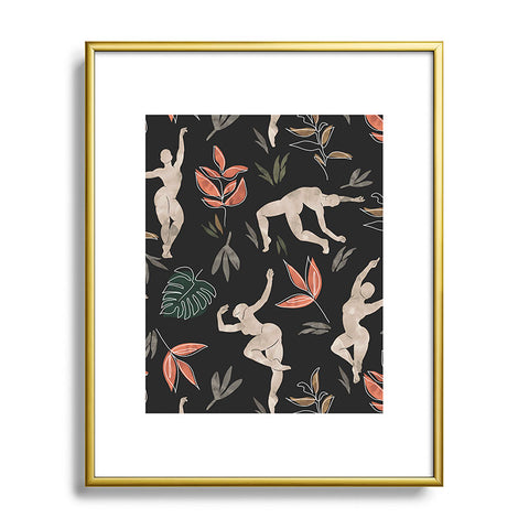 Marta Barragan Camarasa Dance woman simple dark nature Metal Framed Art Print