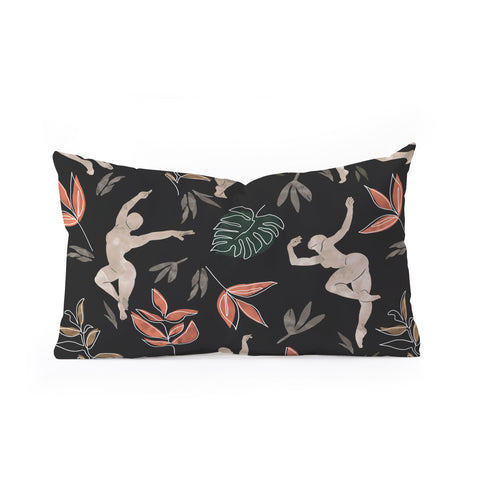 Marta Barragan Camarasa Dance woman simple dark nature Oblong Throw Pillow