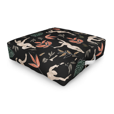 Marta Barragan Camarasa Dance woman simple dark nature Outdoor Floor Cushion
