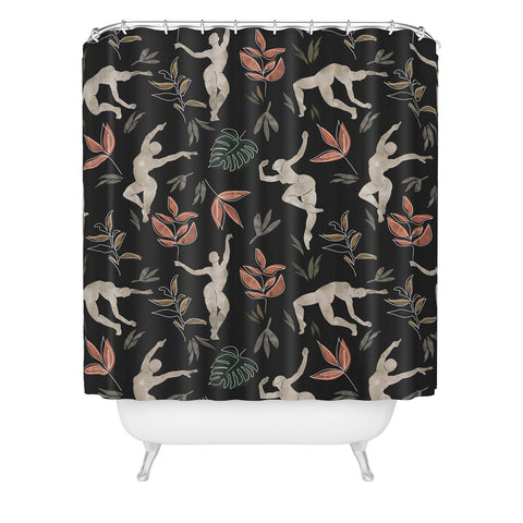 Marta Barragan Camarasa Dance woman simple dark nature Shower Curtain
