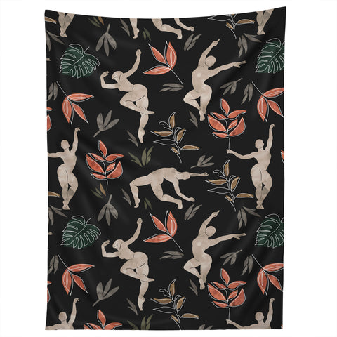 Marta Barragan Camarasa Dance woman simple dark nature Tapestry