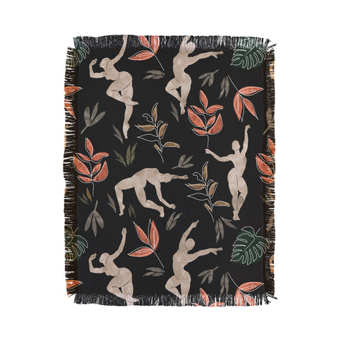 Marta Barragan Camarasa Dance woman simple dark nature Throw Blanket