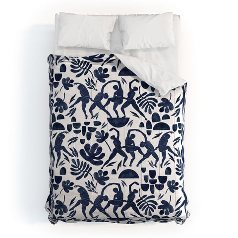 Marta Barragan Camarasa Dance women jungle silhouette Comforter