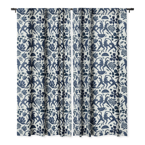 Marta Barragan Camarasa Dance women jungle silhouette Blackout Window Curtain