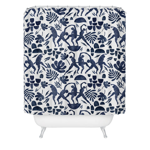Marta Barragan Camarasa Dance women jungle silhouette Shower Curtain