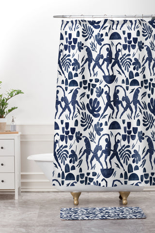 Marta Barragan Camarasa Dance women jungle silhouette Shower Curtain And Mat