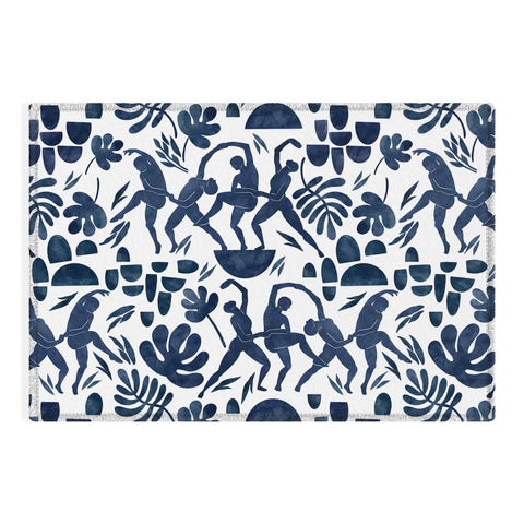 Marta Barragan Camarasa Dance women jungle silhouette Outdoor Rug