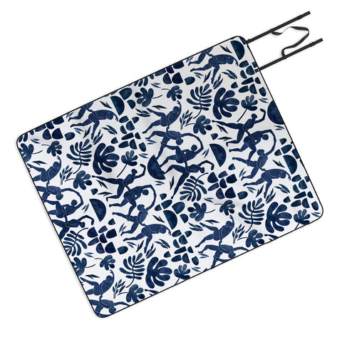 Marta Barragan Camarasa Dance women jungle silhouette Picnic Blanket