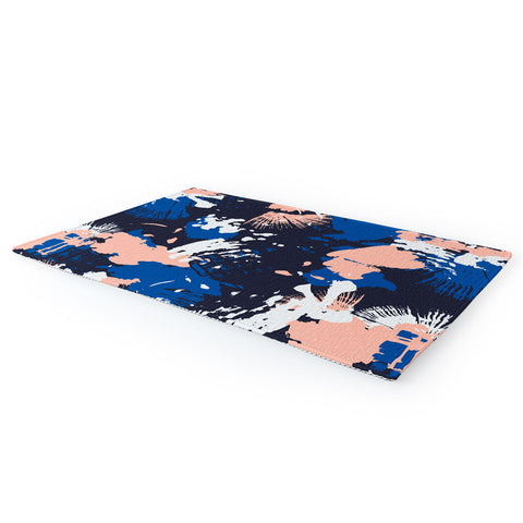 Marta Barragan Camarasa Dark abstract artistic strokes Area Rug
