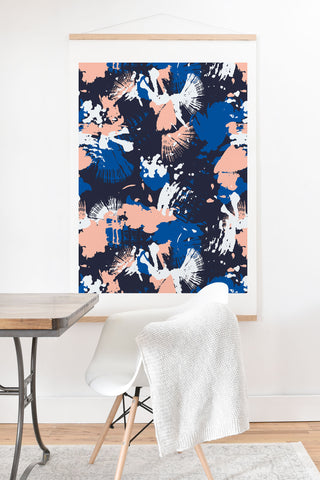 Marta Barragan Camarasa Dark abstract artistic strokes Art Print And Hanger