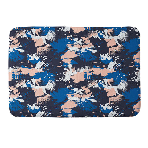 Marta Barragan Camarasa Dark abstract artistic strokes Memory Foam Bath Mat