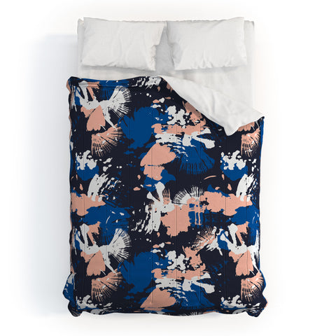 Marta Barragan Camarasa Dark abstract artistic strokes Comforter