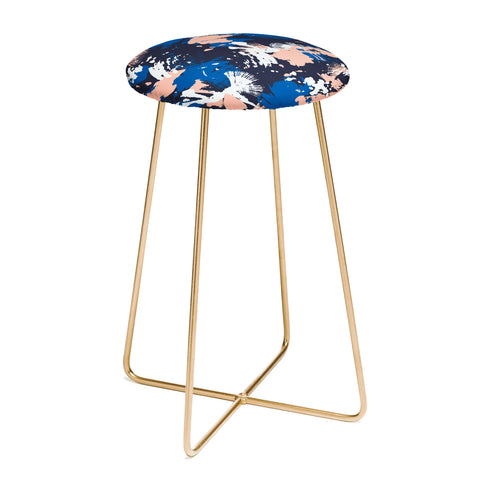 Marta Barragan Camarasa Dark abstract artistic strokes Counter Stool