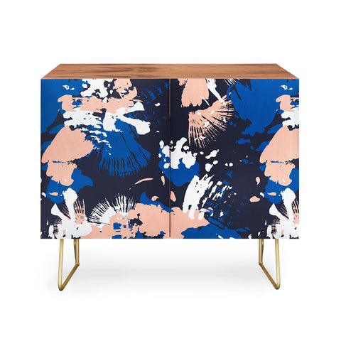 Marta Barragan Camarasa Dark abstract artistic strokes Credenza