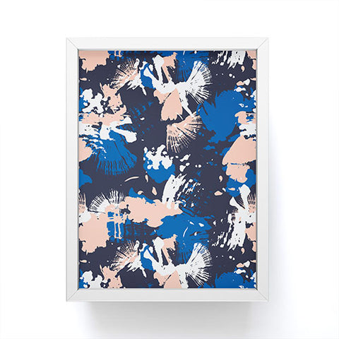 Marta Barragan Camarasa Dark abstract artistic strokes Framed Mini Art Print