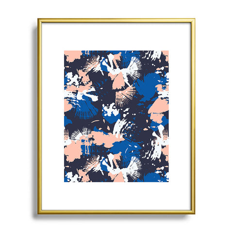 Marta Barragan Camarasa Dark abstract artistic strokes Metal Framed Art Print