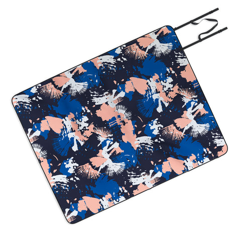 Marta Barragan Camarasa Dark abstract artistic strokes Picnic Blanket