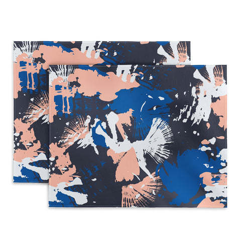 Marta Barragan Camarasa Dark abstract artistic strokes Placemat