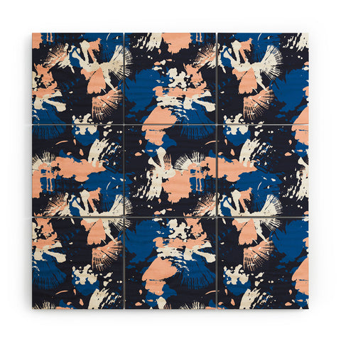 Marta Barragan Camarasa Dark abstract artistic strokes Wood Wall Mural