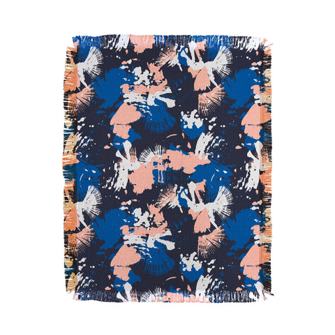Marta Barragan Camarasa Dark abstract artistic strokes Throw Blanket