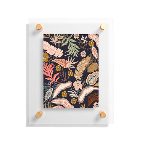 Marta Barragan Camarasa Dark abstract tropical jungle Floating Acrylic Print