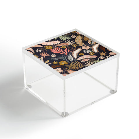 Marta Barragan Camarasa Dark abstract tropical jungle Acrylic Box