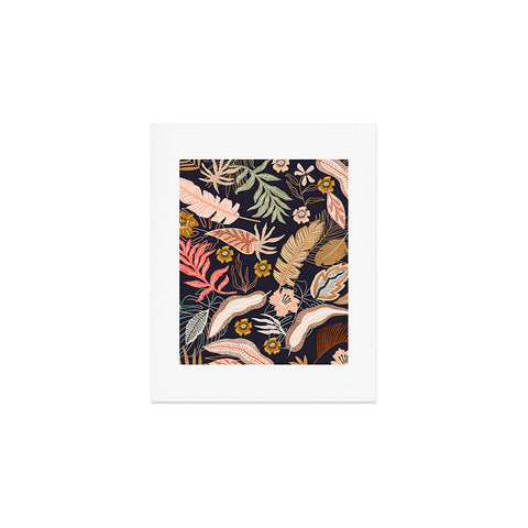 Marta Barragan Camarasa Dark abstract tropical jungle Art Print
