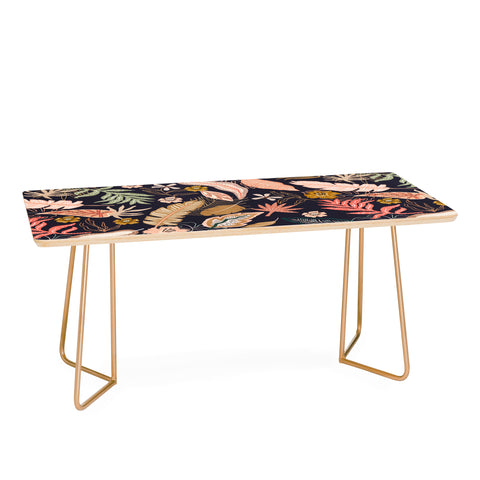 Marta Barragan Camarasa Dark abstract tropical jungle Coffee Table