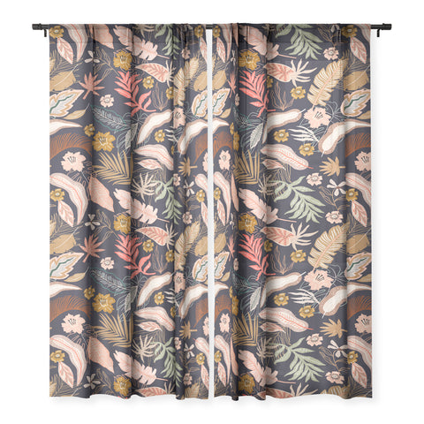 Marta Barragan Camarasa Dark abstract tropical jungle Sheer Non Repeat
