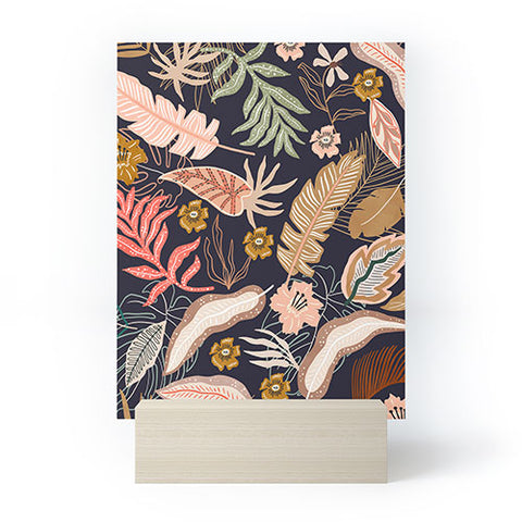 Marta Barragan Camarasa Dark abstract tropical jungle Mini Art Print