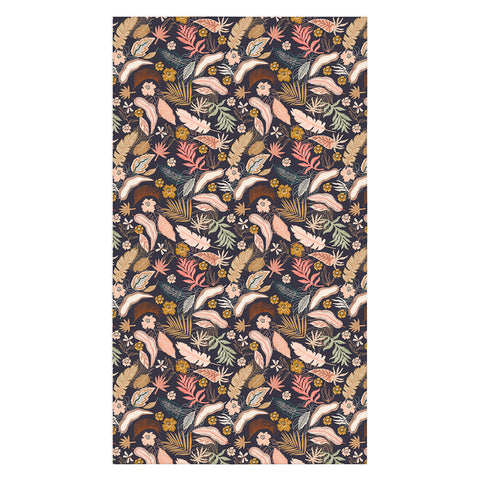 Marta Barragan Camarasa Dark abstract tropical jungle Tablecloth