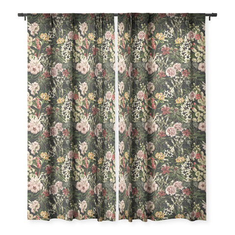 Marta Barragan Camarasa Dark bloom I Sheer Window Curtain