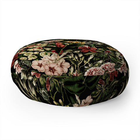 Marta Barragan Camarasa Dark bloom I Floor Pillow Round