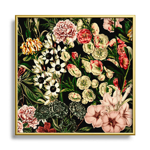 Marta Barragan Camarasa Dark bloom I Square Metal Framed Art Print