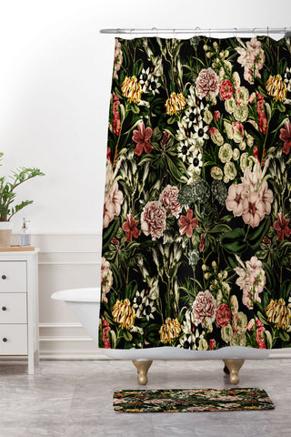 Marta Barragan Camarasa Dark bloom I Shower Curtain And Mat