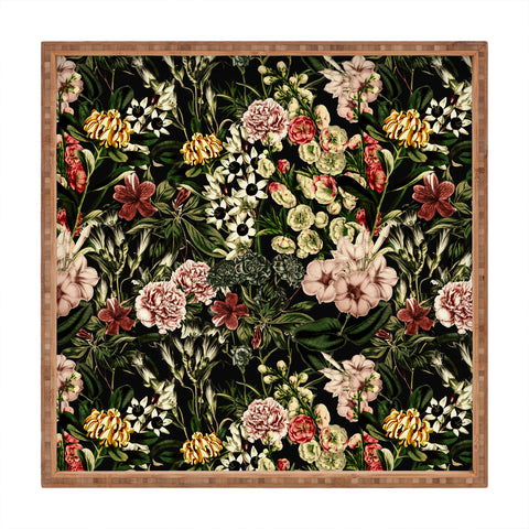 Marta Barragan Camarasa Dark bloom I Square Tray