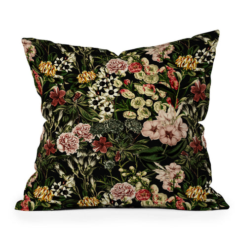 Marta Barragan Camarasa Dark bloom I Throw Pillow