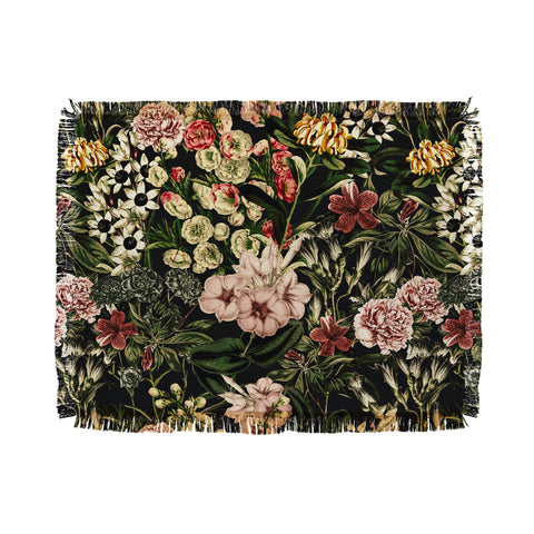 Marta Barragan Camarasa Dark bloom I Throw Blanket