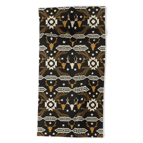 Marta Barragan Camarasa Dark Bohemian Nomad Beach Towel