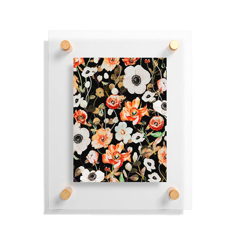 Marta Barragan Camarasa Dark flowery modern meadow Floating Acrylic Print