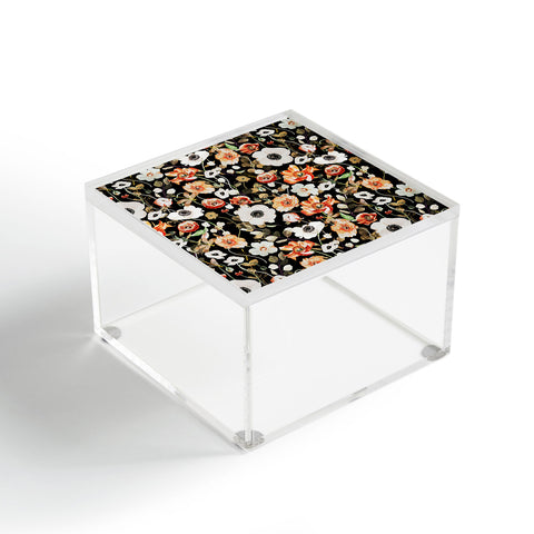 Marta Barragan Camarasa Dark flowery modern meadow Acrylic Box