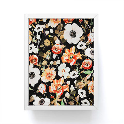Marta Barragan Camarasa Dark flowery modern meadow Framed Mini Art Print