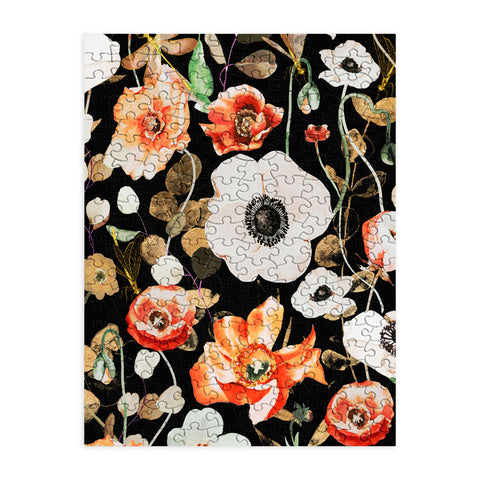 Marta Barragan Camarasa Dark flowery modern meadow Puzzle