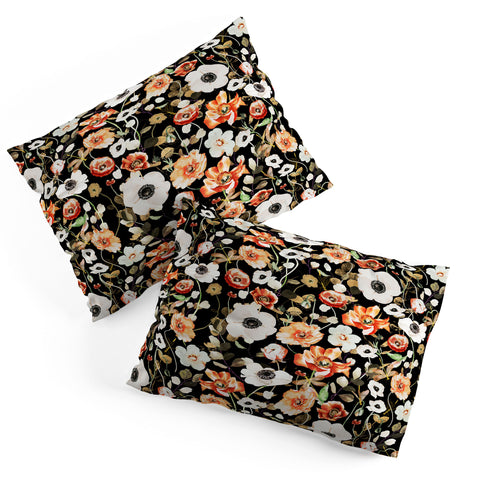 Marta Barragan Camarasa Dark flowery modern meadow Pillow Shams