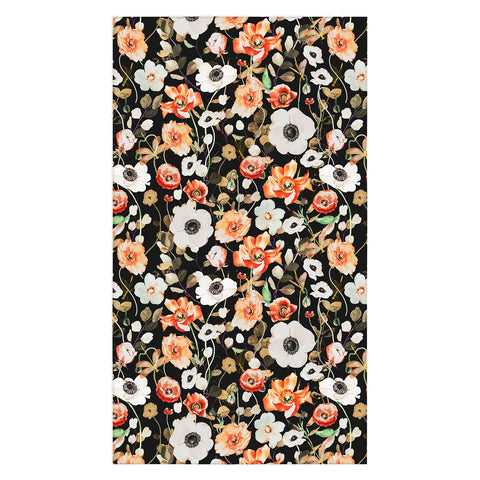 Marta Barragan Camarasa Dark flowery modern meadow Tablecloth